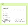 Info about collected points in user account